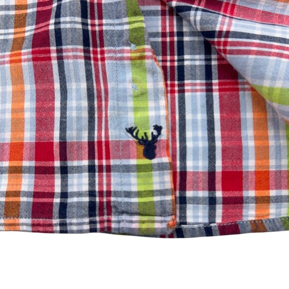 Viyella Mens XL Cotton Oxford Check Classic Fit Short Sleeve Button Up - Picture 6 of 7